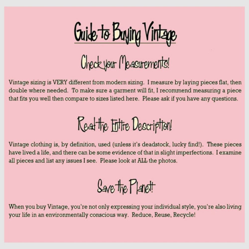 Guide To Buying Vintage